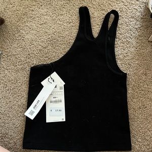 Zara seamless asymmetrical top black